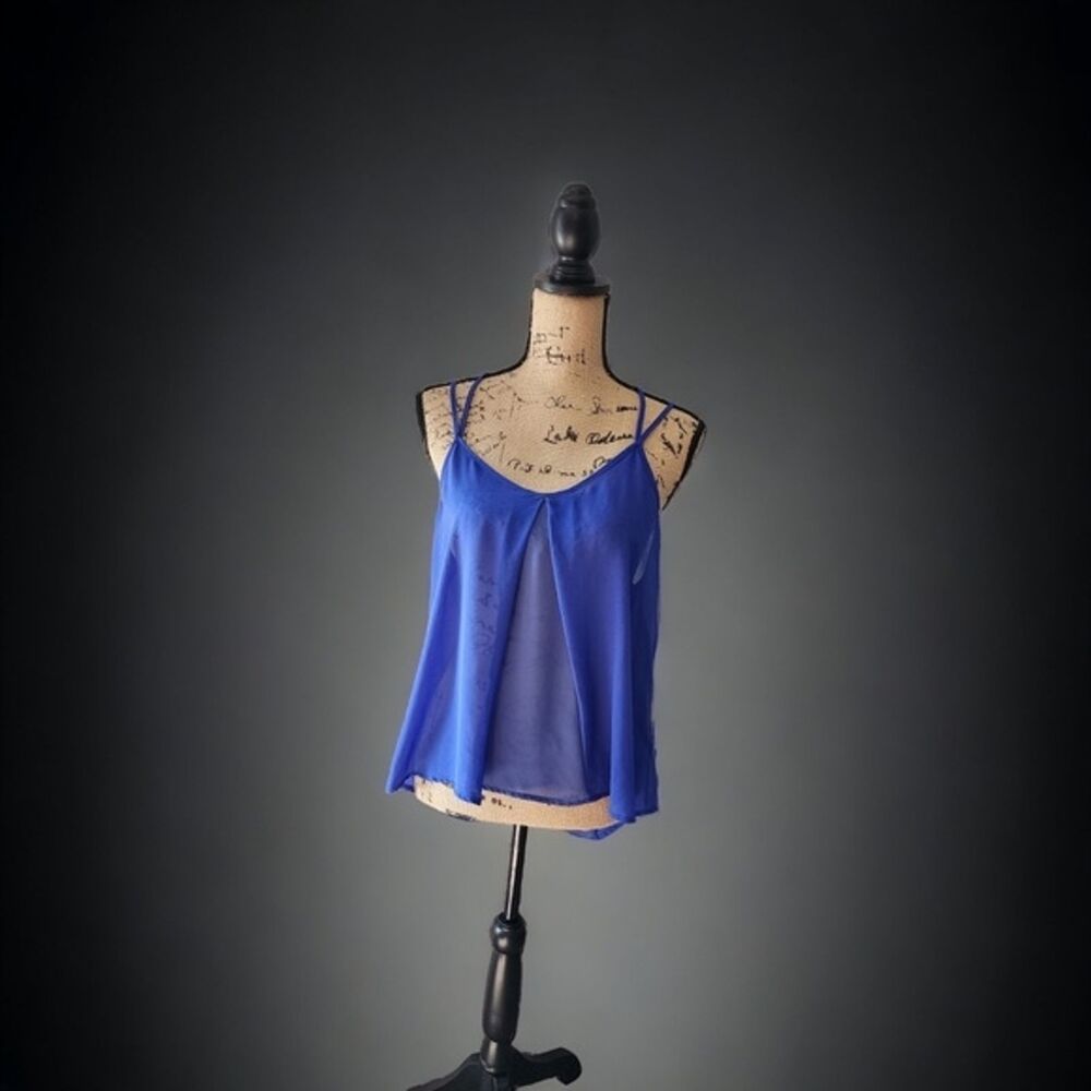 Love Posh Blouse Womens SZ Large‎ Sheer Draped Open Back Design Sexy Going Out